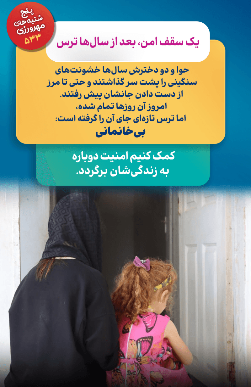 آن شب از مرگ گریختند، امروز از بی‌خانمان